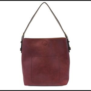 Joy Susan Merlot Hobo Handbag w. Mini Insert NWT